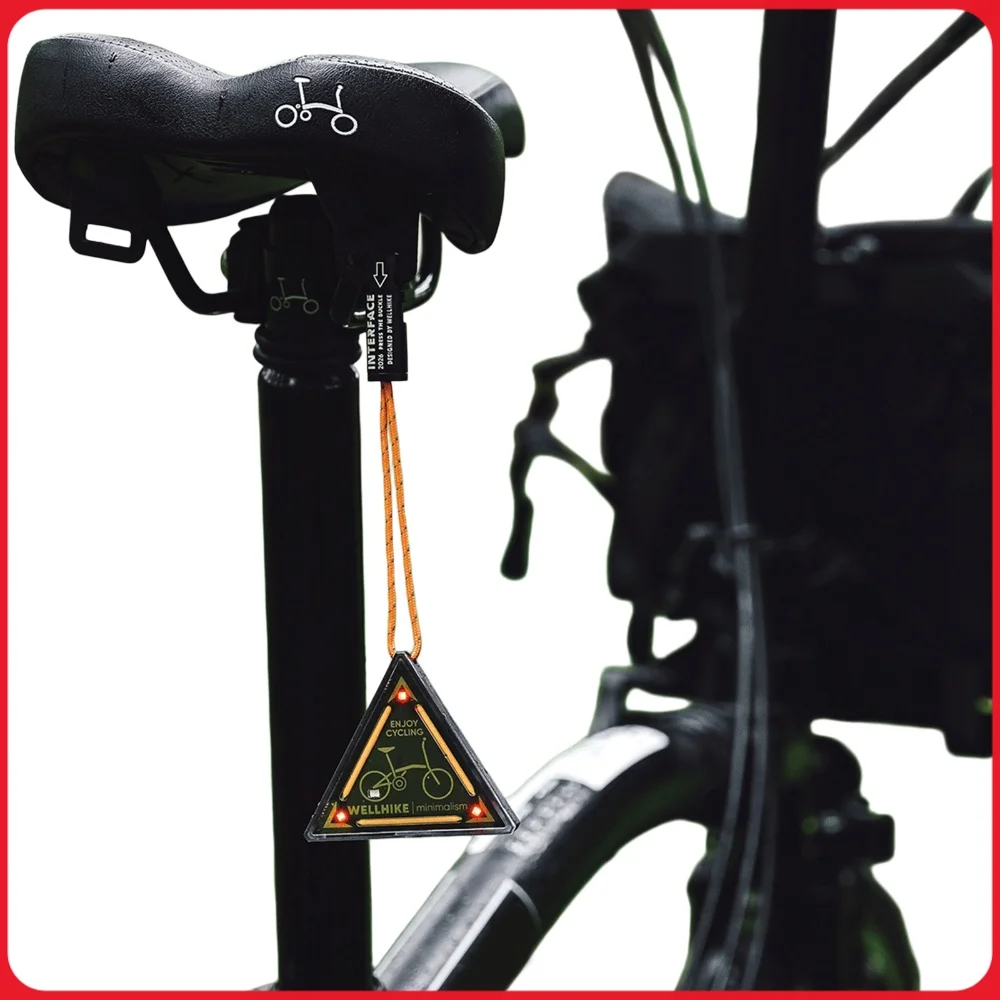 LED Outdoor Mini Direction Light with 4 Lighting Modes Night Riding Warning Light Type-C Charging Waterproof for Hiking Fishing
