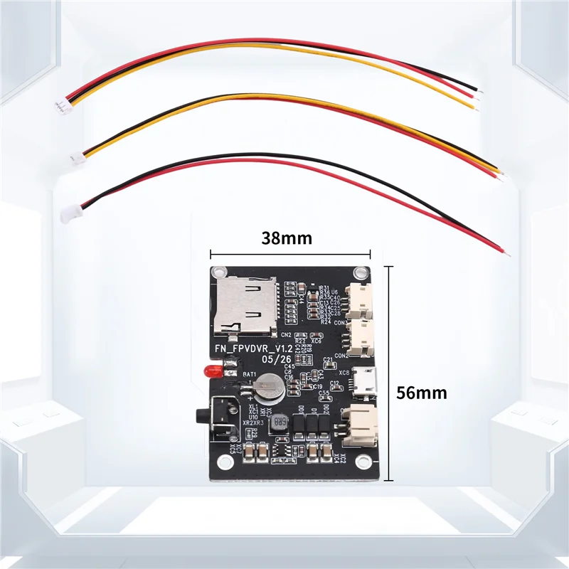 Moduł rejestratora wideo do pojazdów AT82-DVR, 720P, analogowy sygnał AV, wejście/wyjście CVBS, pojedynczy kanał