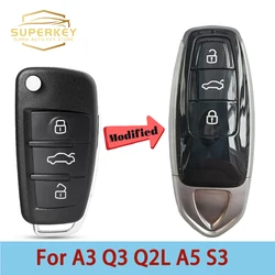 SUPERKEY modyfikacji dla Lamborghini styl centralny zamek z inteligentny klucz samochodowy Shell Case dla 2008 2009 2011 2013 2014 Audi A3 Q3 Q2L A5 S3