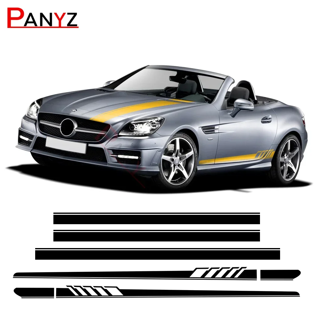 

Комплект боковой юбки Edition 1, наклейка на боковую юбку для Mercedes Benz SLK SLC Class R170 R171 R172 AMG SLK200 250 55, аксессуары