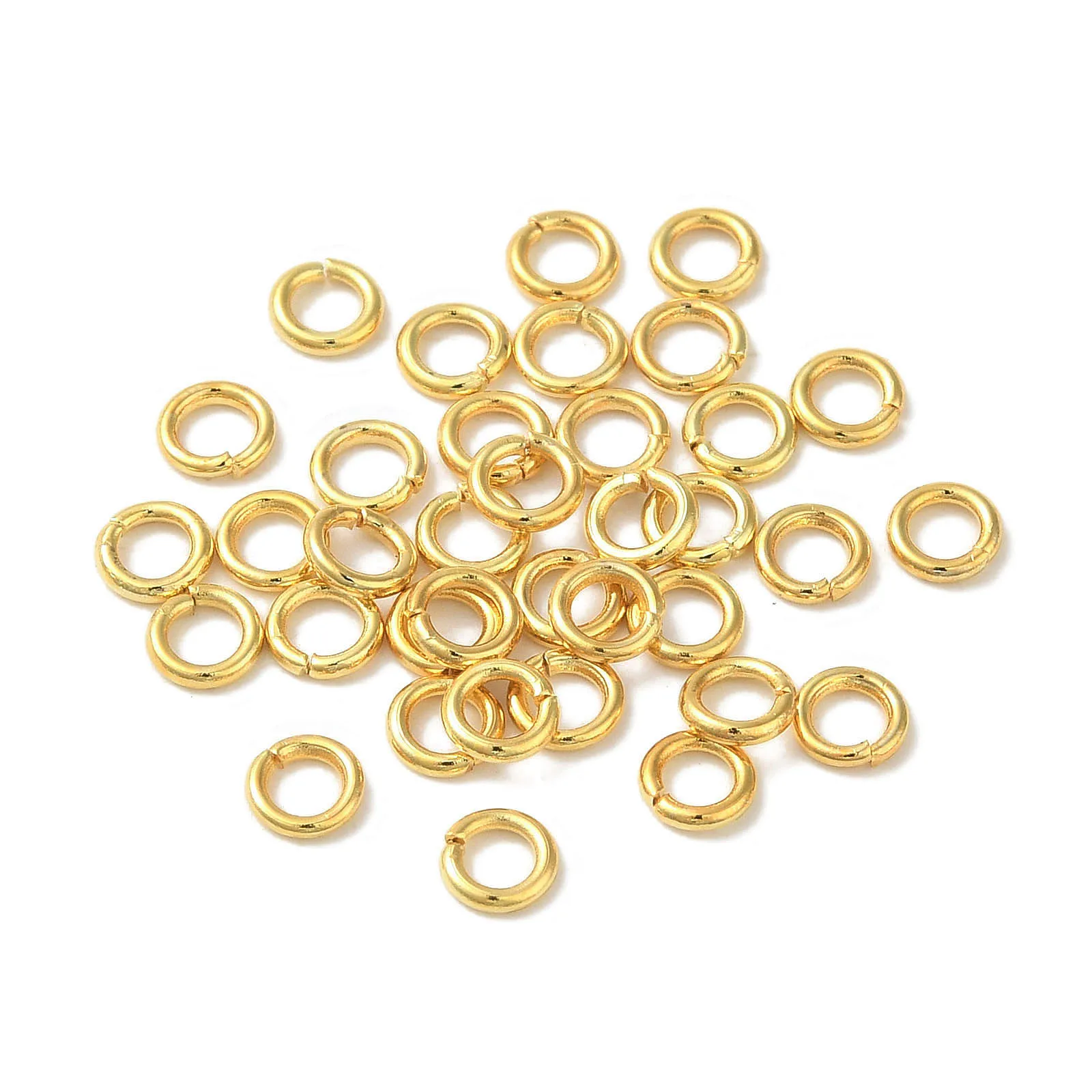 

1000pcs 304 Stainless Steel Open Jump Rings Real 18K Gold Plated for Making DIY Jewelry Necklace Earring Bracelet Accessories