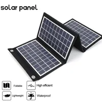 20W/15W/10W Foldable Solar Panel Portable Dual USB 5V Charger For Camping Power Solar Panel Mobile Power Supply