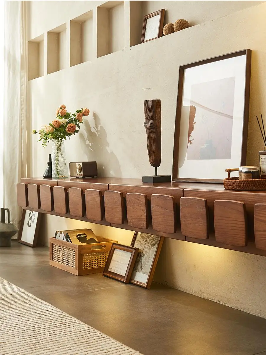 #Italian Minimalist Simulation Flame Modern European Wooden TV Cabinet Fireplace with Strong Technology Sense for Living Room