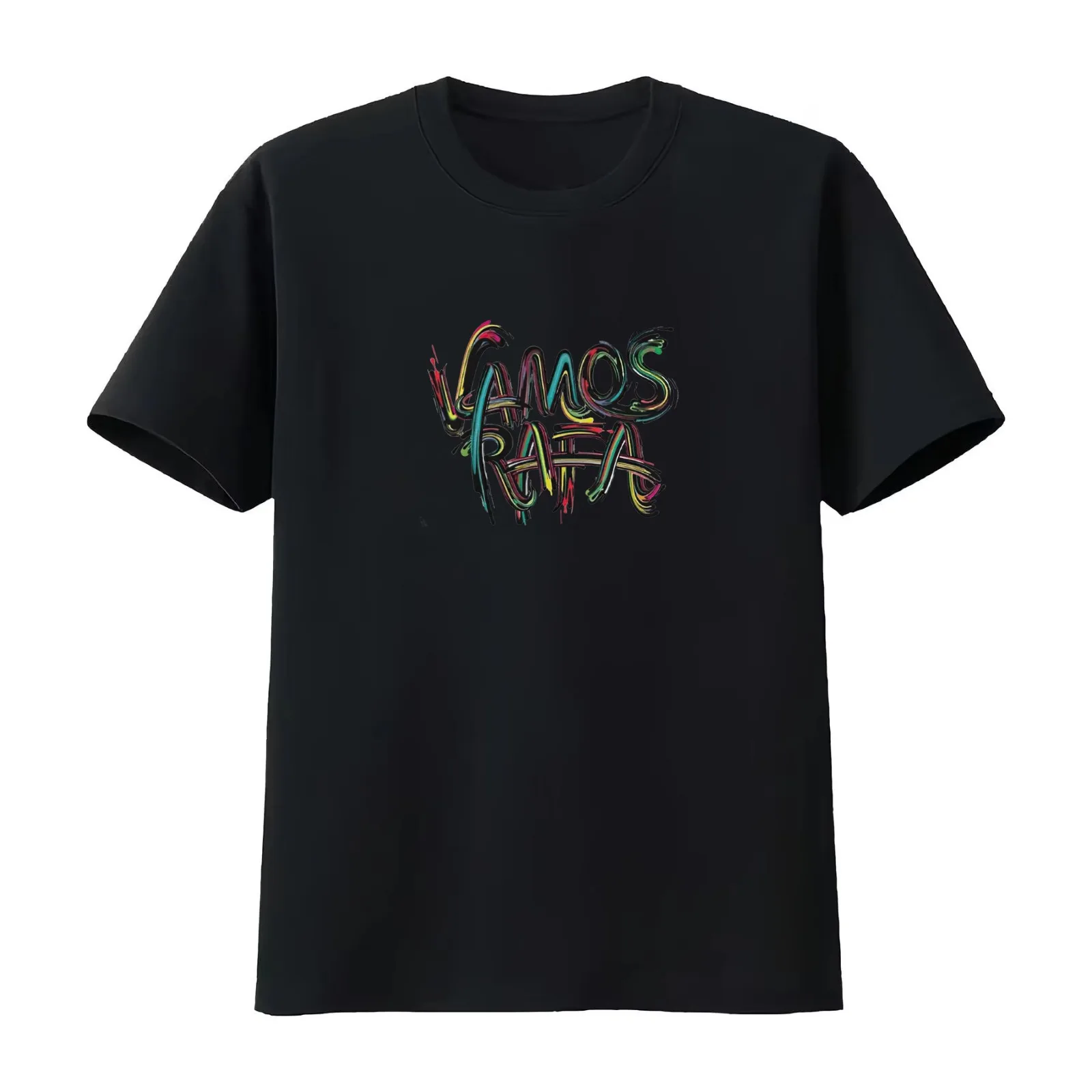 VamosRafa Sport Tennis US Open T-Shirt Summer Casual Cotton Tee Oversized Streetwear Tops Vintage Graphic Print 100% Cotton