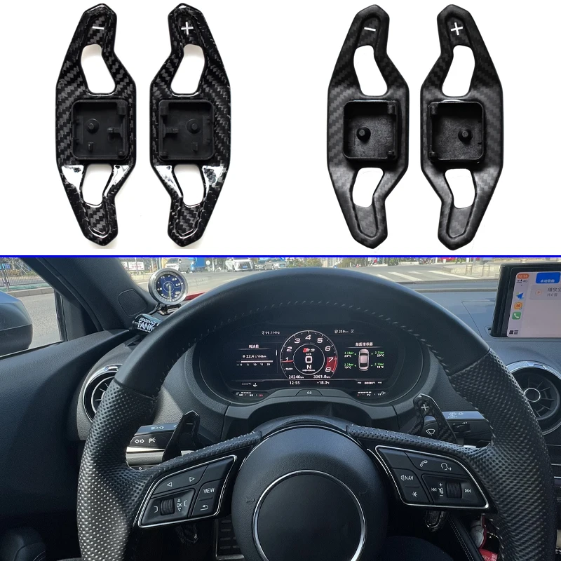 Paddle cambio per Audi A3 A4 S4 A5 A6 S6 RS6 C7 C8 A7 S7 RS7 Q2 Q3 Q5 Q7 TT TTRS R8 volante in fibra di carbonio Paddle Shifter