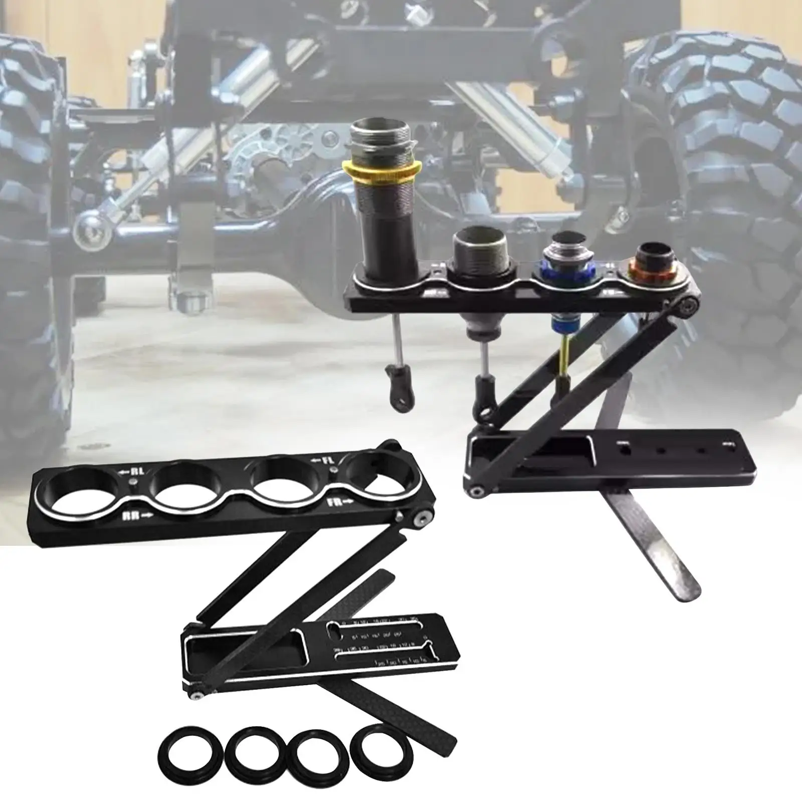 Shock Absorber Bracket RC Car Black Assembly Repair Metal Shockproof Stand