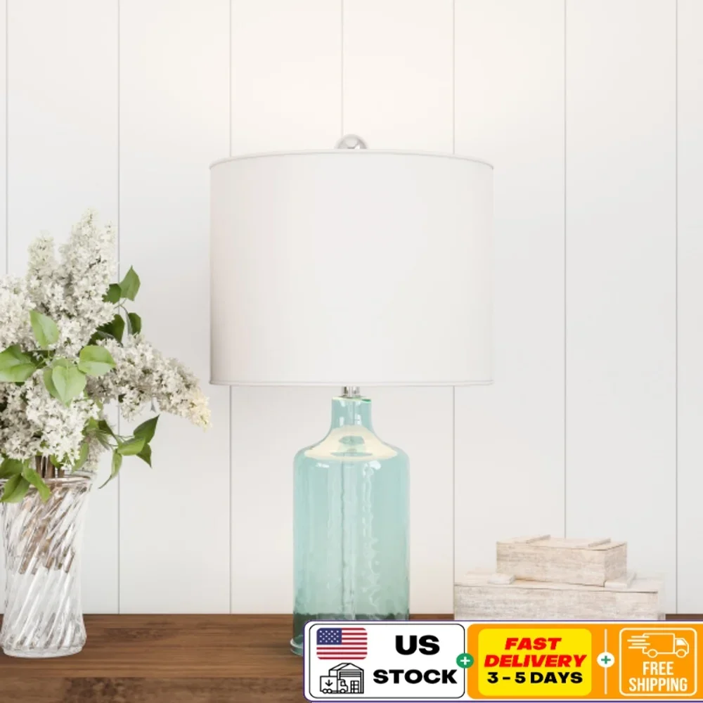 

Modern Glass Table Lamp LED Energy Efficient Ambient Lighting Ideal Bedroom Living Room Office Decorative Accent