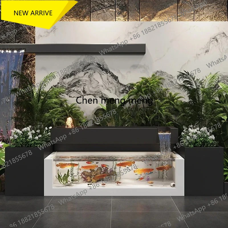 

Пруд для рыбы из нержавеющей стали с циркуляцией воды – декоративный элемент для внутреннего и наружного ландшафтного дизайна вилл, балконов и дворов