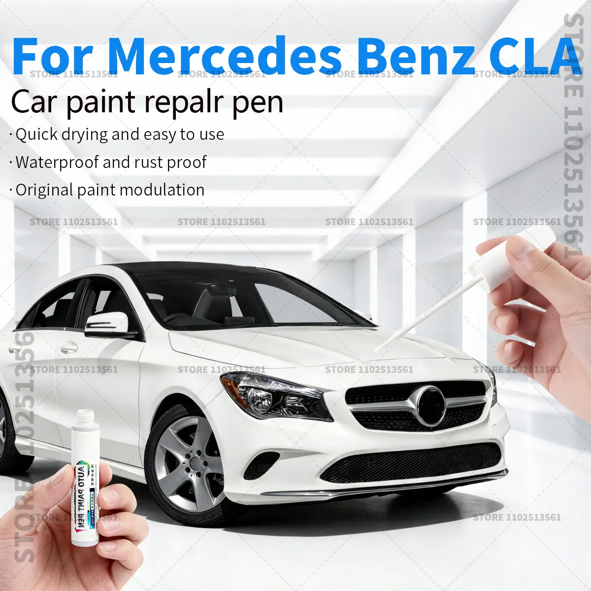 

Ручка-корректор для ремонта лакокрасочного покрытия автомобиля Mercedes-Benz CLA 2013-2025 C117 X117 C118 X118, аксессуары для устранения царапин, черный, белый, серебристый