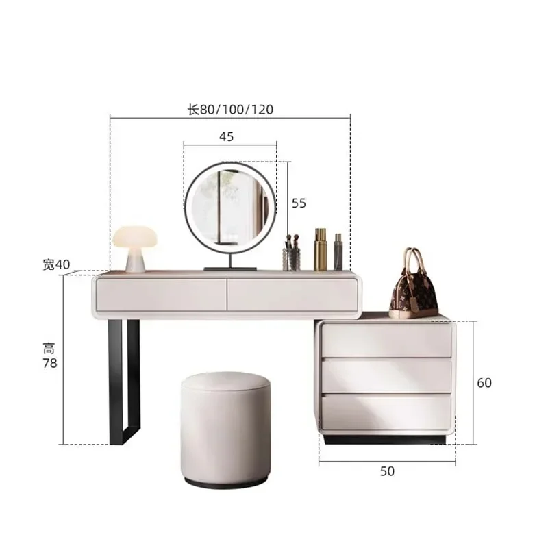 الحديثة ماكياج الداخلي بالباطل خلع الملابس درج النساء مؤتمر الزاوية الشمال الخشب Penteadeiras دي Maquiagem أثاث غرفة نوم #4