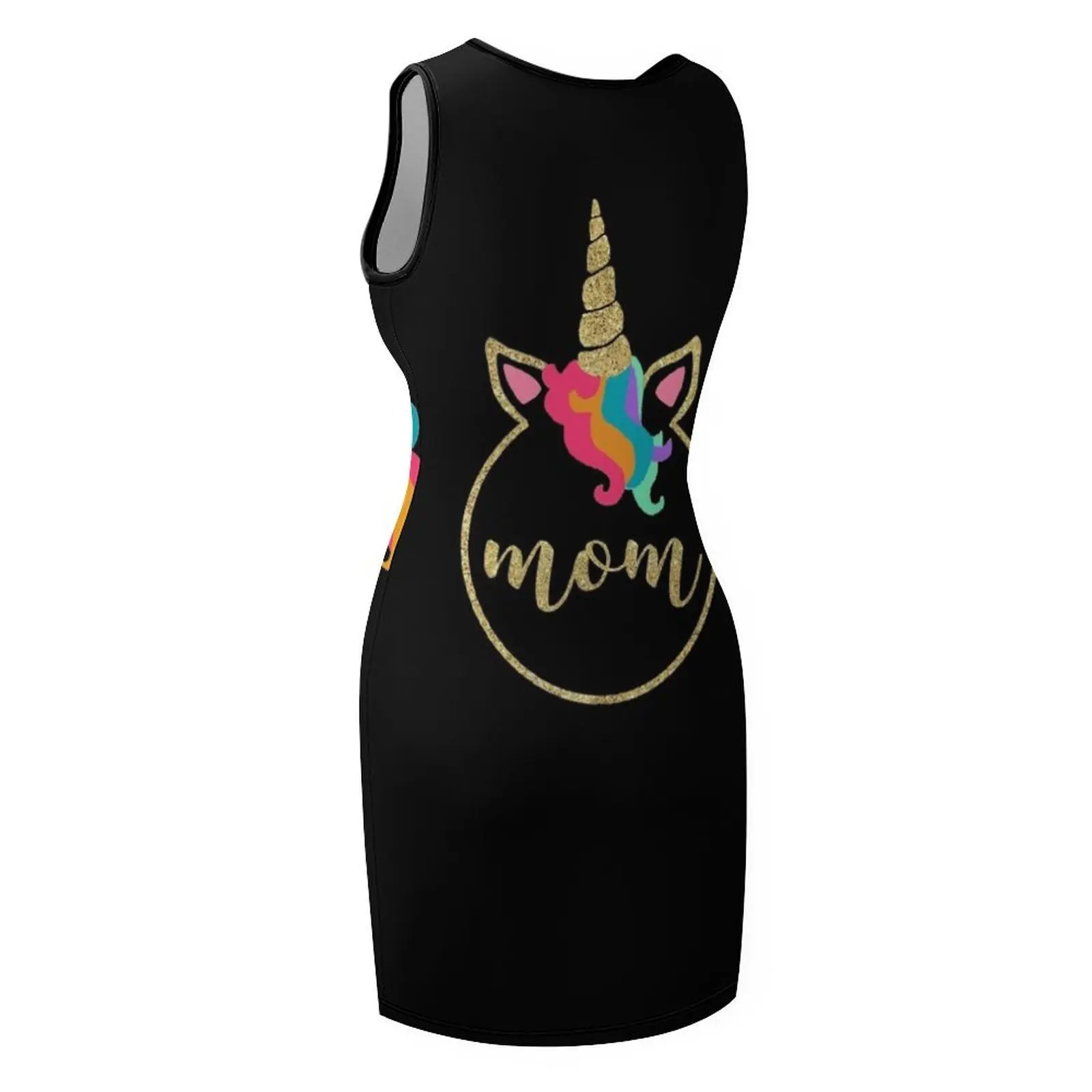 Drôle or licorne maman t-shirt sans manches robe d'été robes dames 2025 été robe sexy pour les femmes robe d'anniversaire pour les femmes