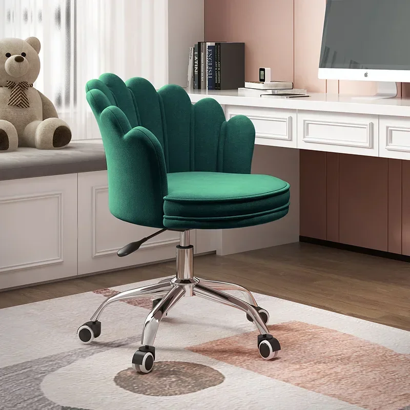 

Nordic Female Anchor Live Rotatable Cair Home Office Chair Lovely Bedroom Desk Chair Lift Adjustable Pink Backrest Furniture