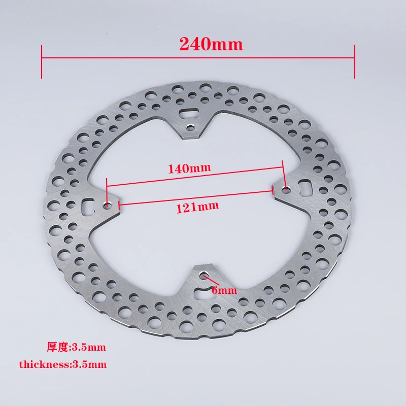 Motorcycle 240MM Steel Front Rear Brake Disc Rotor For HONDA CR125R CR250R 2002-2008 CRF250R CRF450R 2002-2017 Accessories