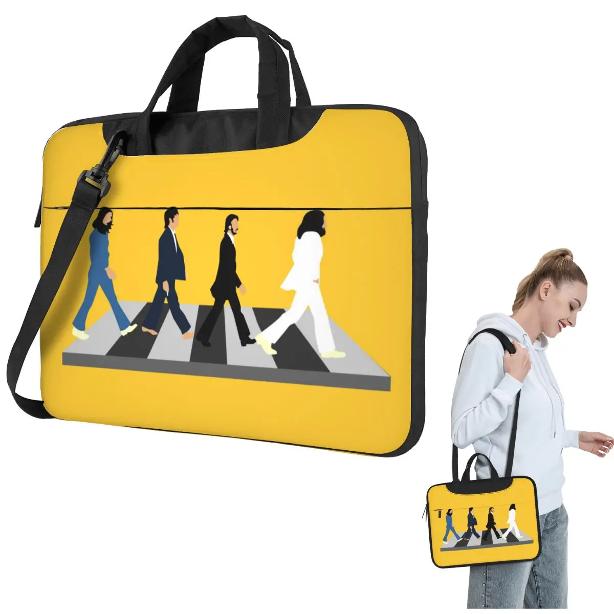 

The Beatle Walking Road Merch Crew Laptop Bag Shockproof Case Computer Bag 13 14 15.6 Inch Laptop Pouch For Macbook Pro Air