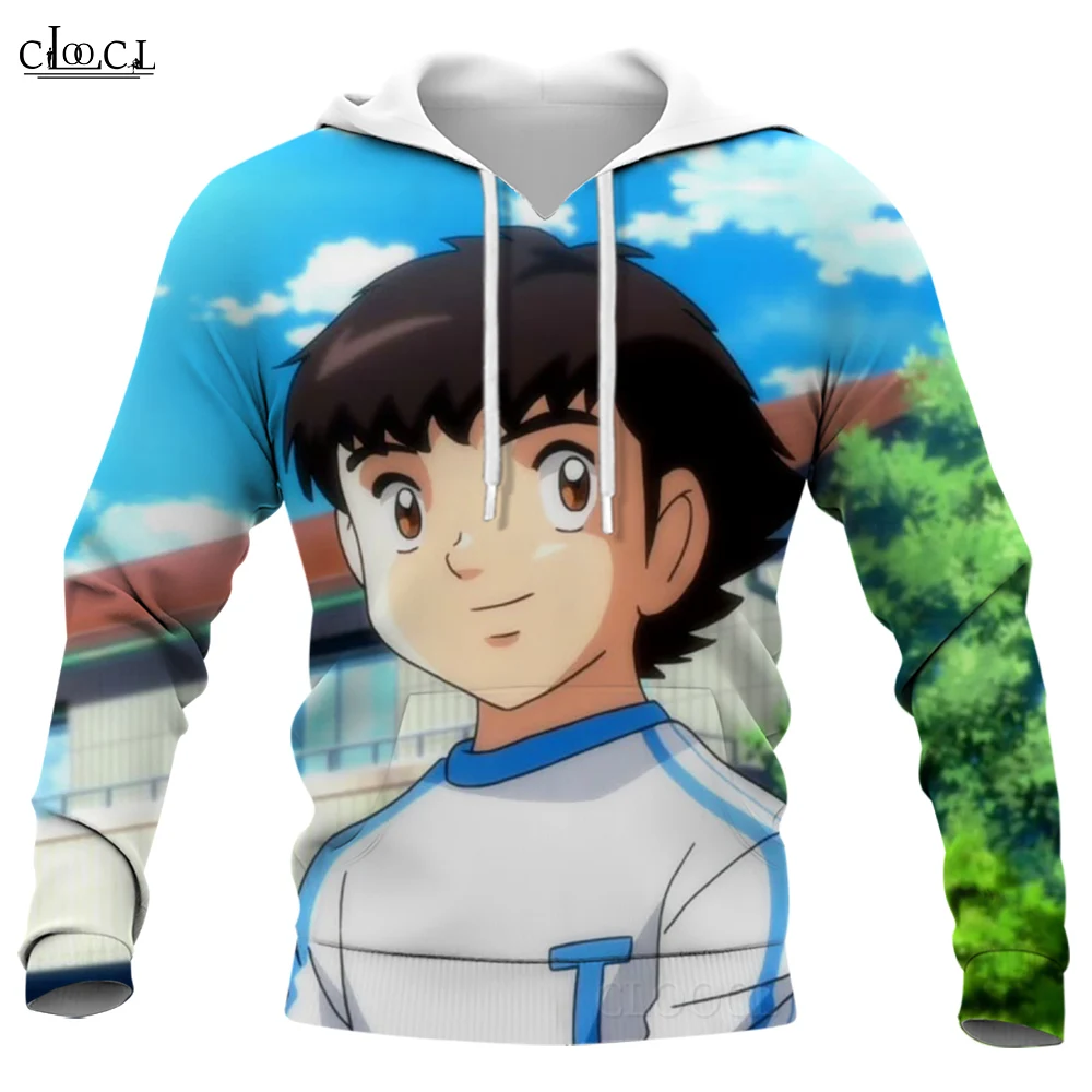 Captain Tsubasa Hoodies para homens, Anime Print, Streetwear, Modelo Unissex, 3D, Casacos, Anime, Drop Shipping