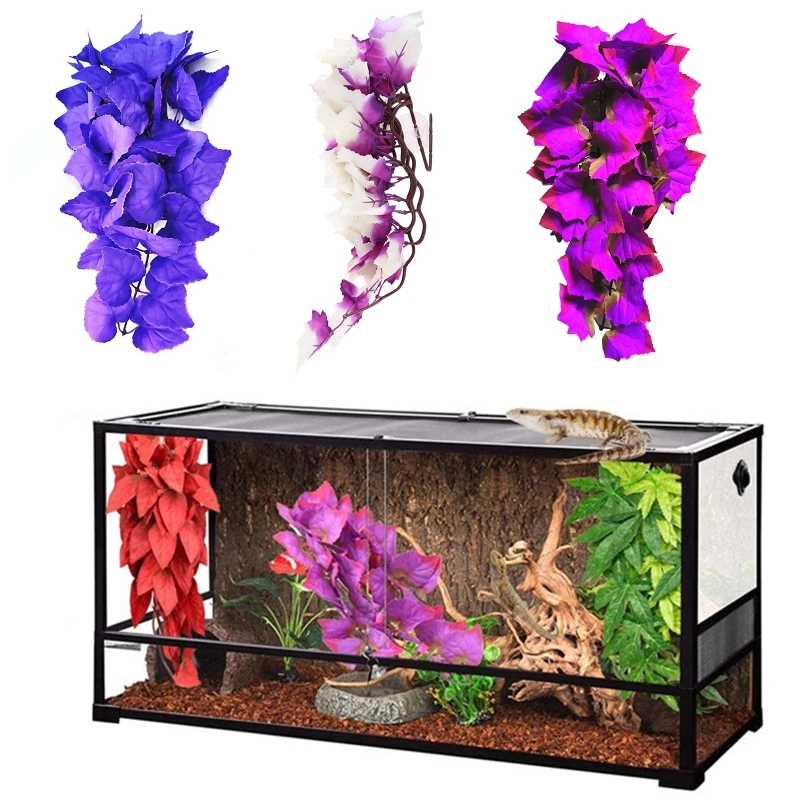 Plants Hanging Fake Vines Climbing Terrarium Plants Habitat Decor