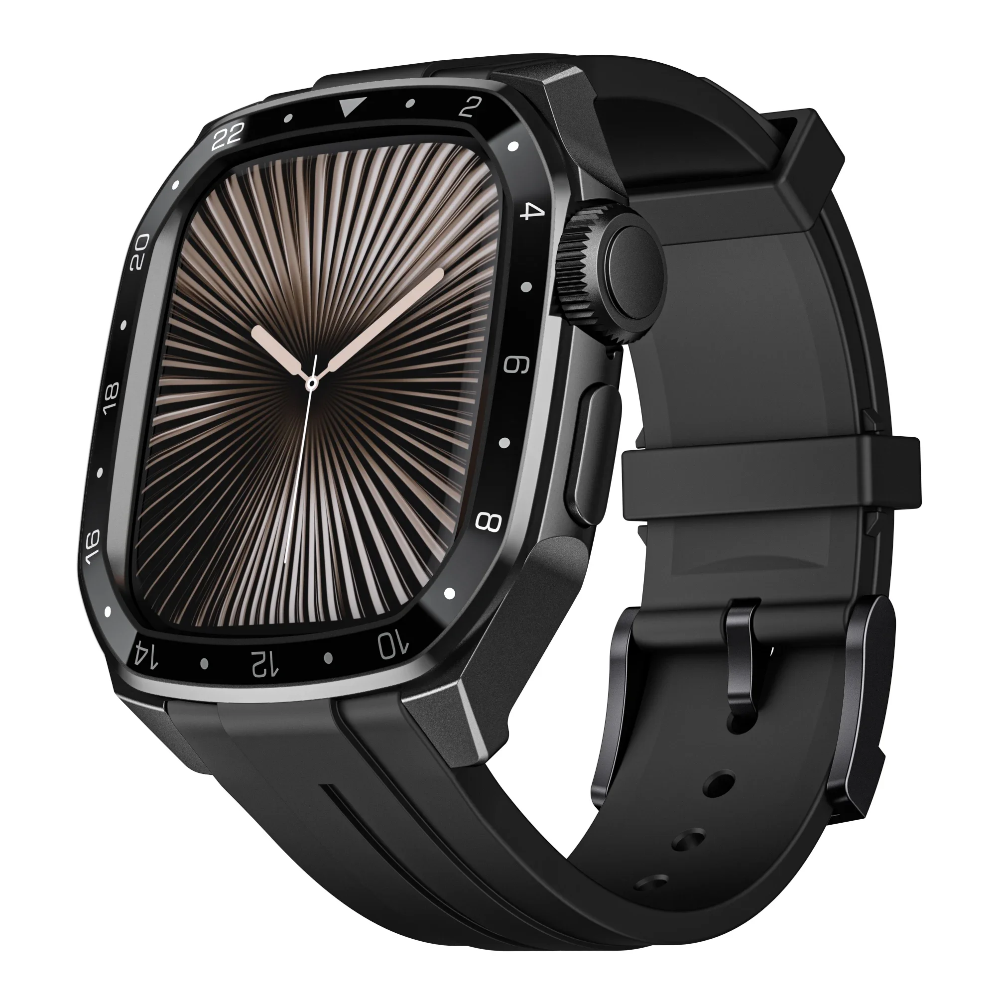 حافظة معدنية + حزام سيليكون لسوار ساعة أبل 46 ملم غطاء حماية متين فاخر مع سوار iWatch S10-46 ملم