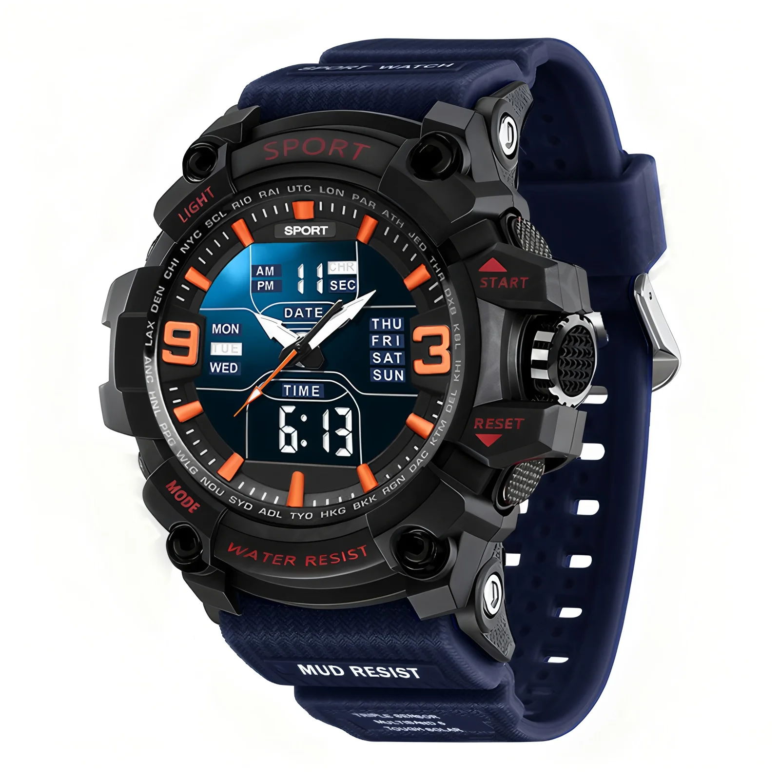 Trendy Men's Large Dial Sports Watch, Teenage Student Electronic Watch - A Great Gift Choice