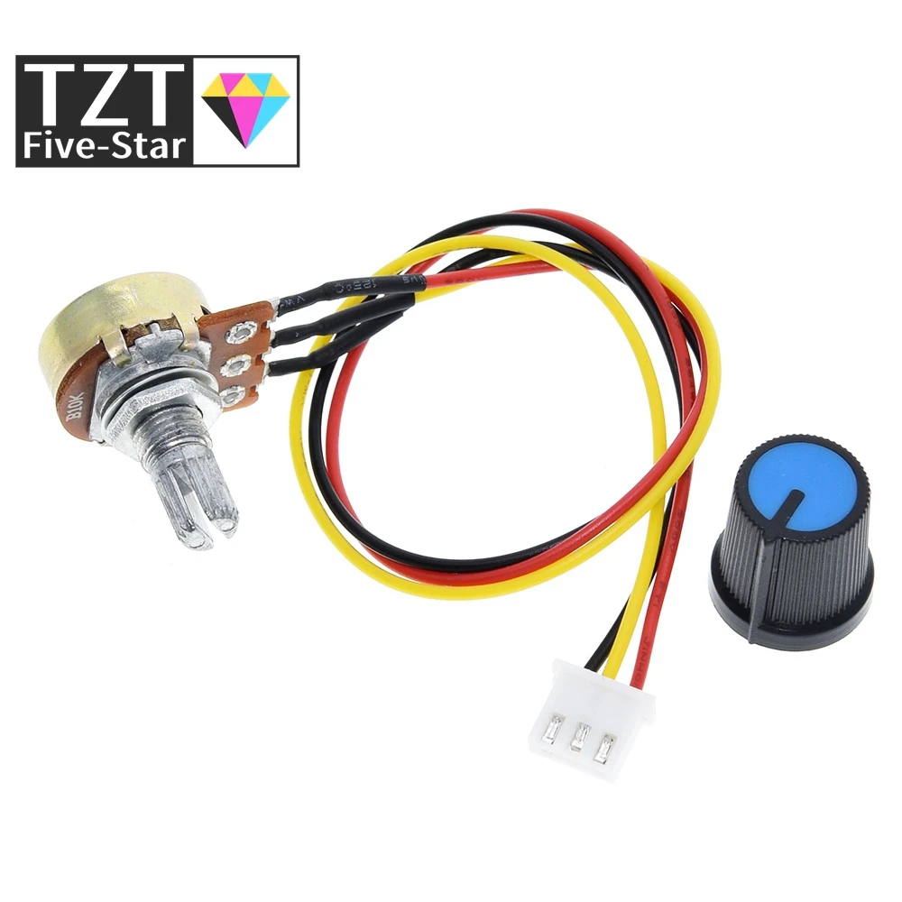 TZT  WH148 potentiometer B10K B100K speed control knob control switch XH2.54 3P linear control handle