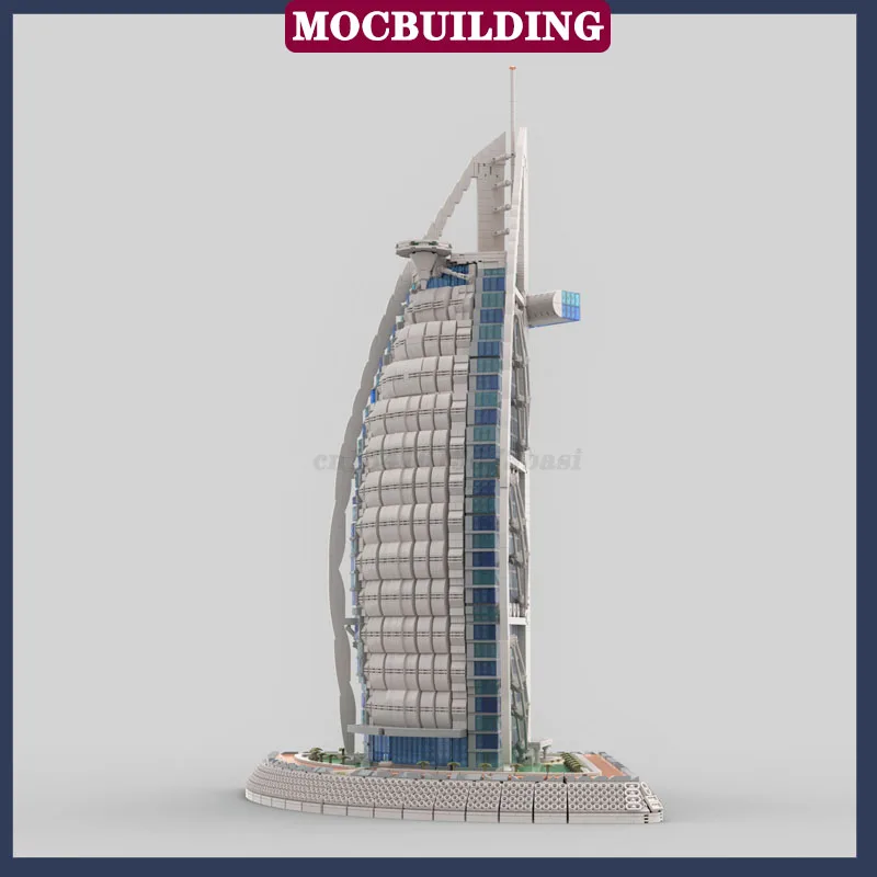 Moc urbano moderno modelo arquitetônico montagem bloco de construção de alta ascensão coleção de escritório série brinquedo presente