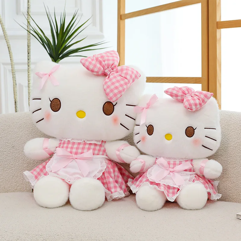 65cm Sanrio 헬로 키티 애니메이션 헬로 키티 인형 장난감 플러시 소프트 베개 소녀 생일 선물 Kawaii 헬로 키티 봉제 인형