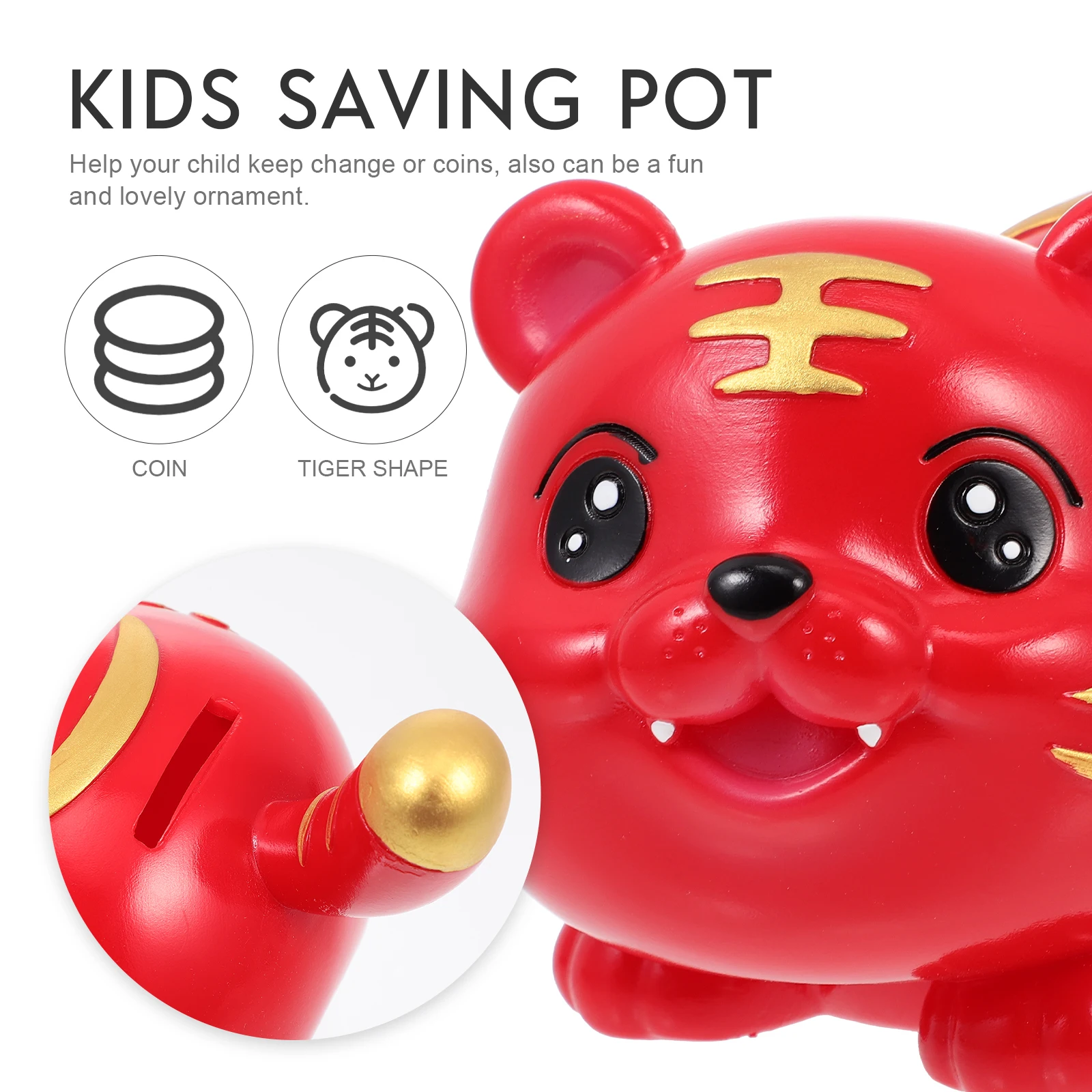

Piggy Bank Decoration Tiger Money Toy Figurine Ornament Pot Cute Vinyl Animal Figurines Child Decorations