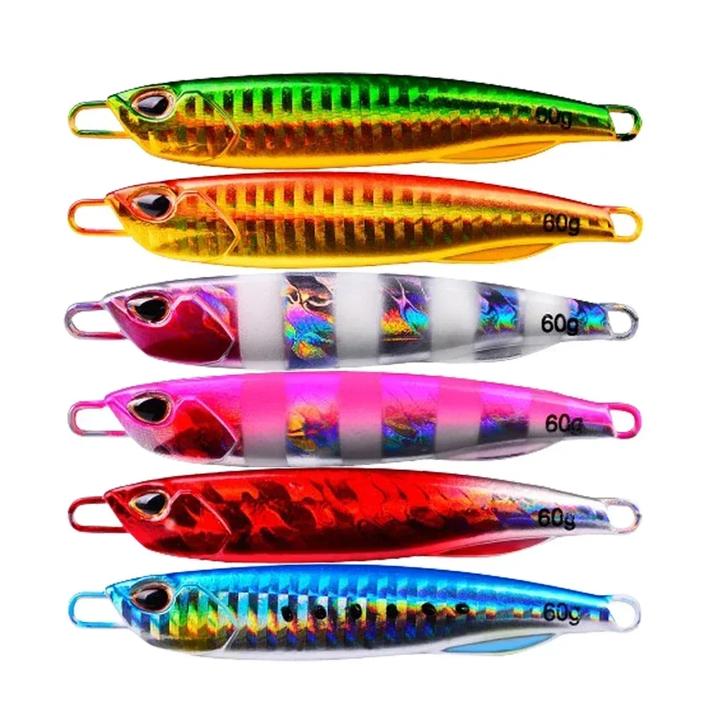 Metal Jig Fishing Lure 10g15g20g30g60g Trolling Artificial Hard Bait Bass Trout Casting Jigging Fish Lure Sinking Spoon Tackle