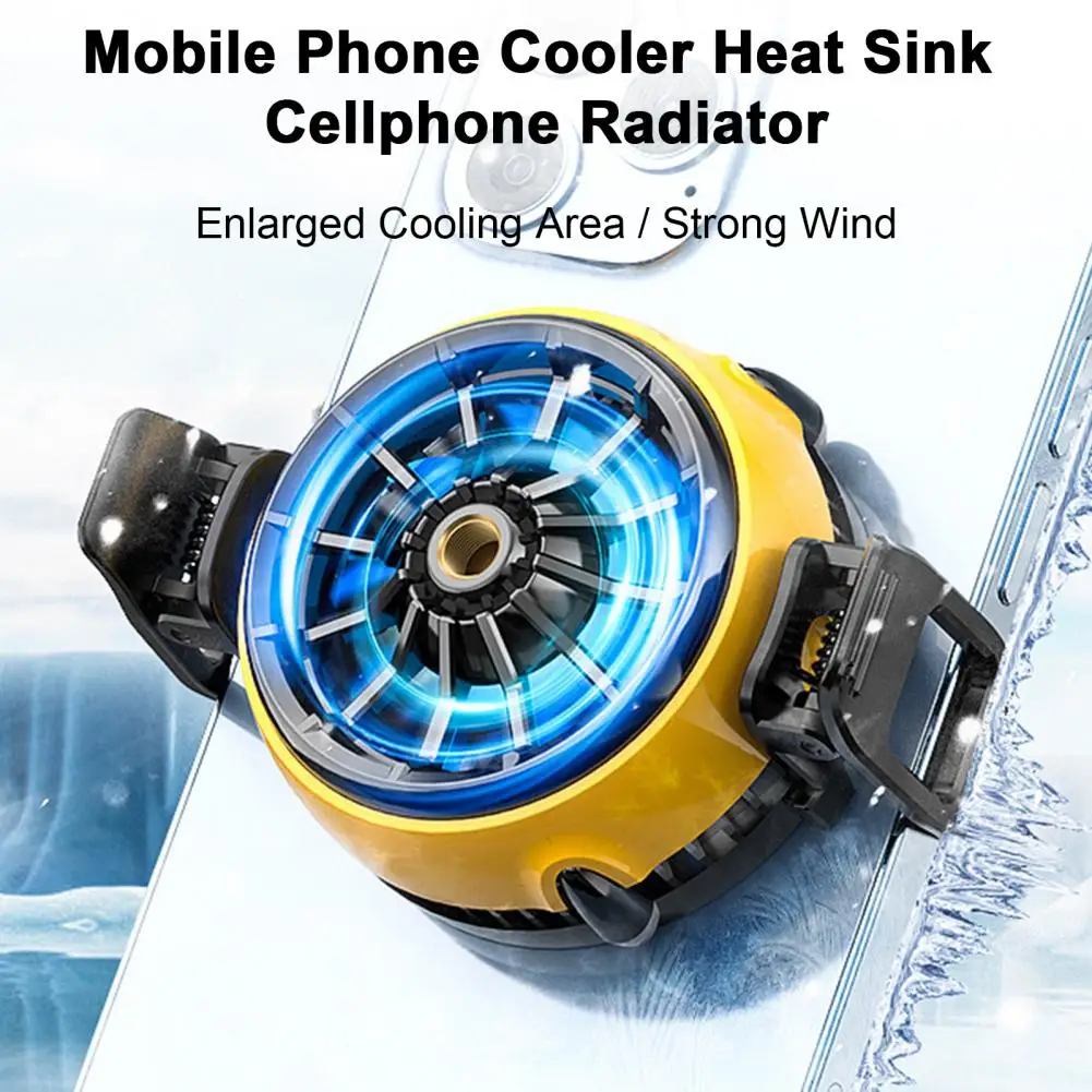 Mobile Phone Cooler Plug-And-Play Low Noise Strong Wind Ultralight Enlarged Cooling Area Semi-Conductor Phone Cooling Fan Radiat