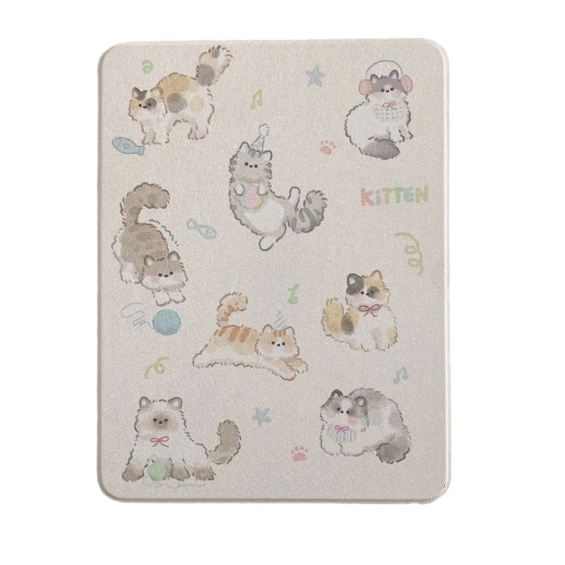 Cartoon Cute Kitten Puppy Rotation Tablet Case For iPad6 5 Mini6 Pro 2022 10th 2021 2020 2019 Air5 4 3 Smart Cover with Pen Slot