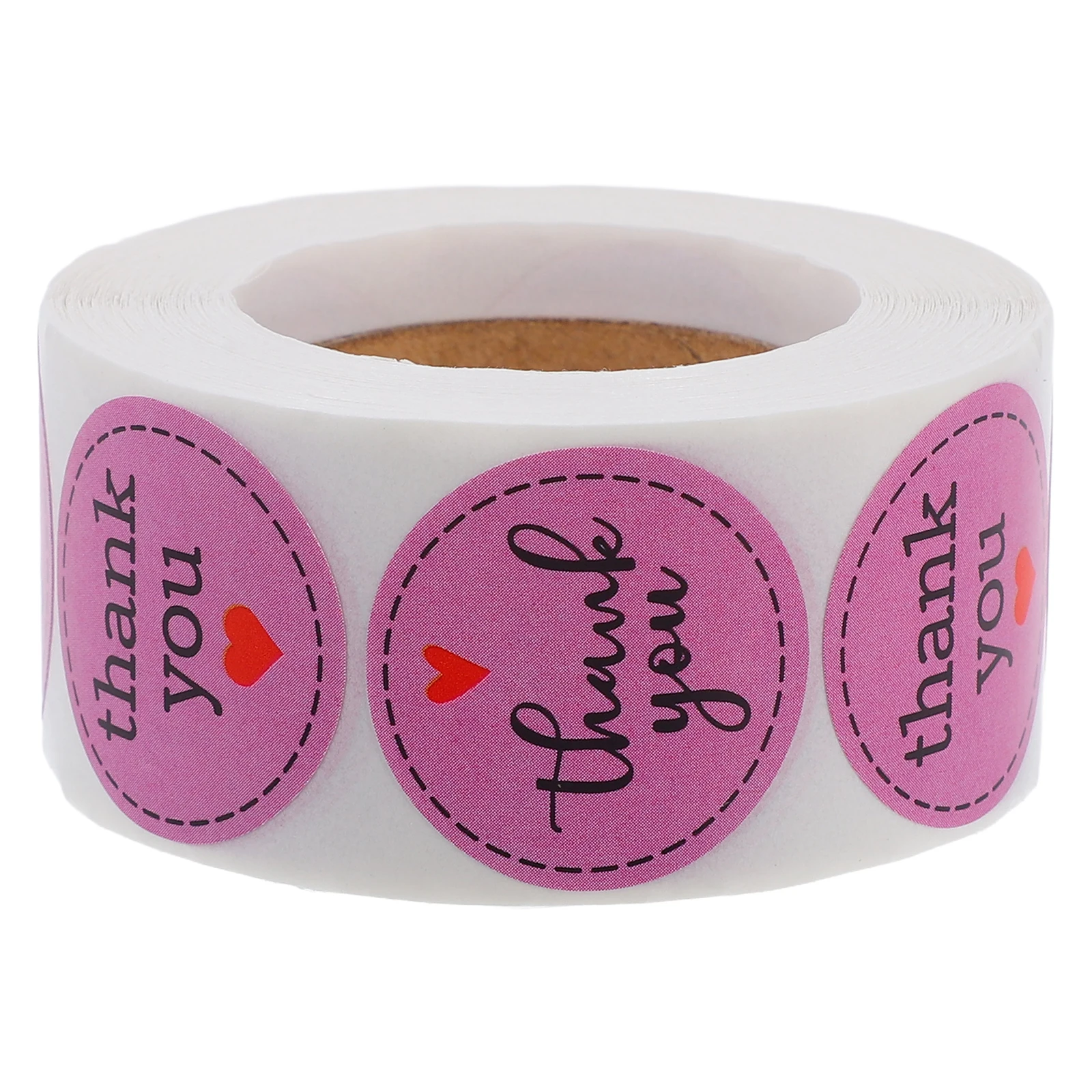 

Self Adhesive Thank You Stickers Heart Design Packaging For Small Business Sealing Envelopes Candy Boxes Jar Labels Game Prizes
