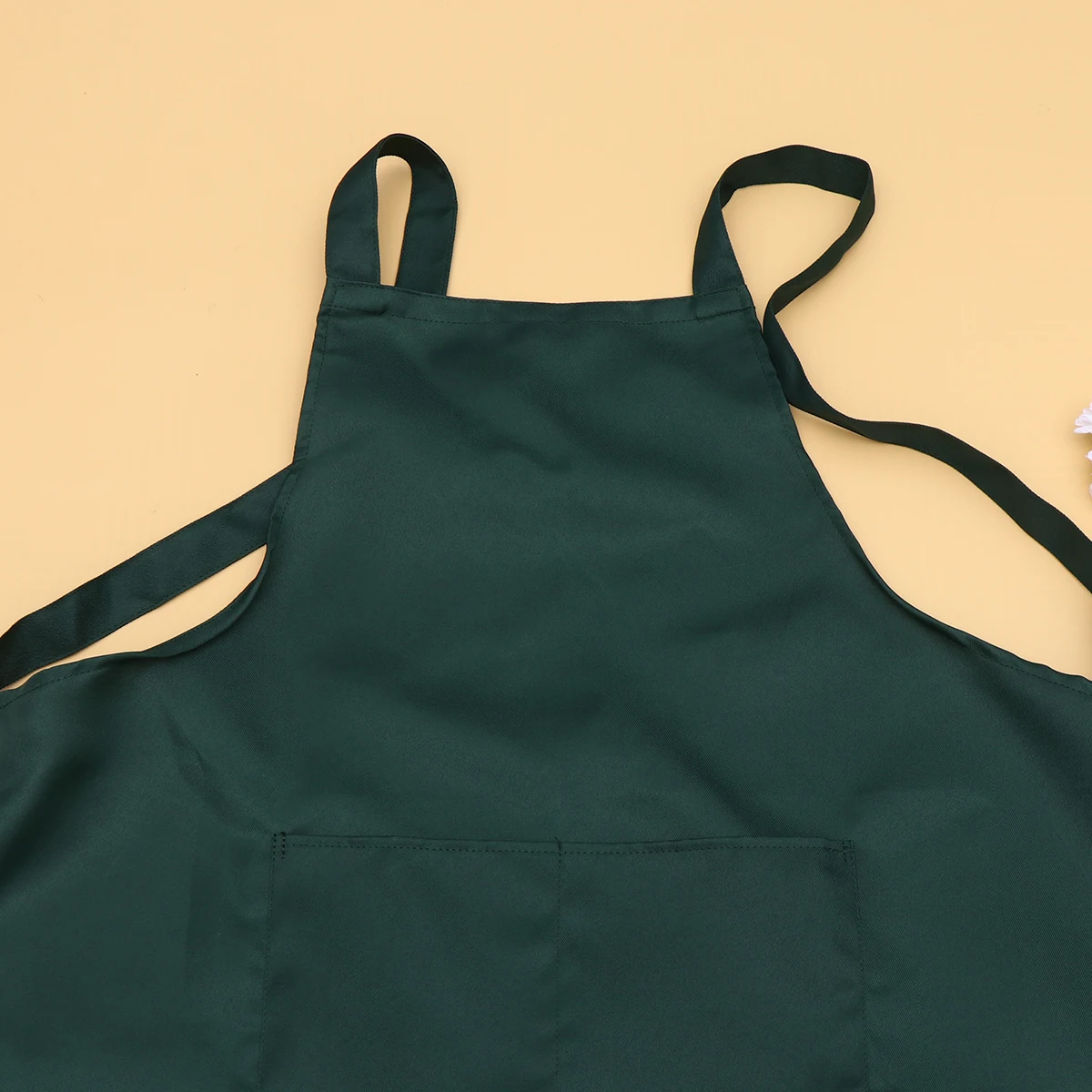 

Waterproof Kitchen For Adults Halter Cooking Apron With Waist Ties Double Shoulder Strap Apron For Cafe Restaurant Hotel