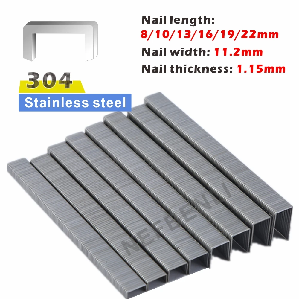 Imagem -03 - Grampos em Forma de t para Carpintaria e Móveis 304 Pistola Pneumática para Pregos Reta Série 10j F15 F20 F25 F30 T50 Diy Aço Inoxidável