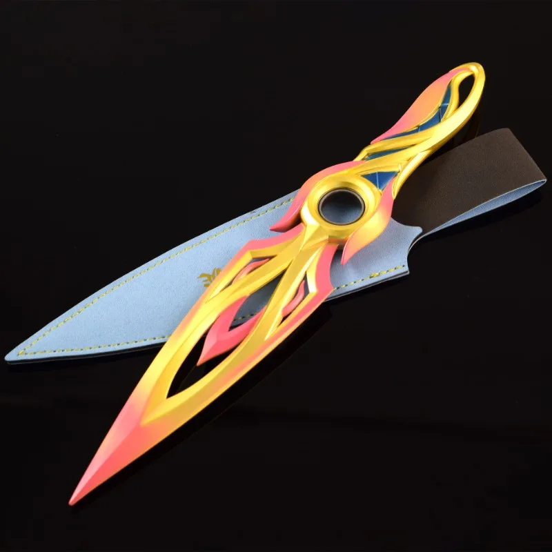 30cm mystbloom kunai ninja valorant armaelee modelo de metal jogo samurai acessórios ornamentos coleções presentes brinquedos para meninos