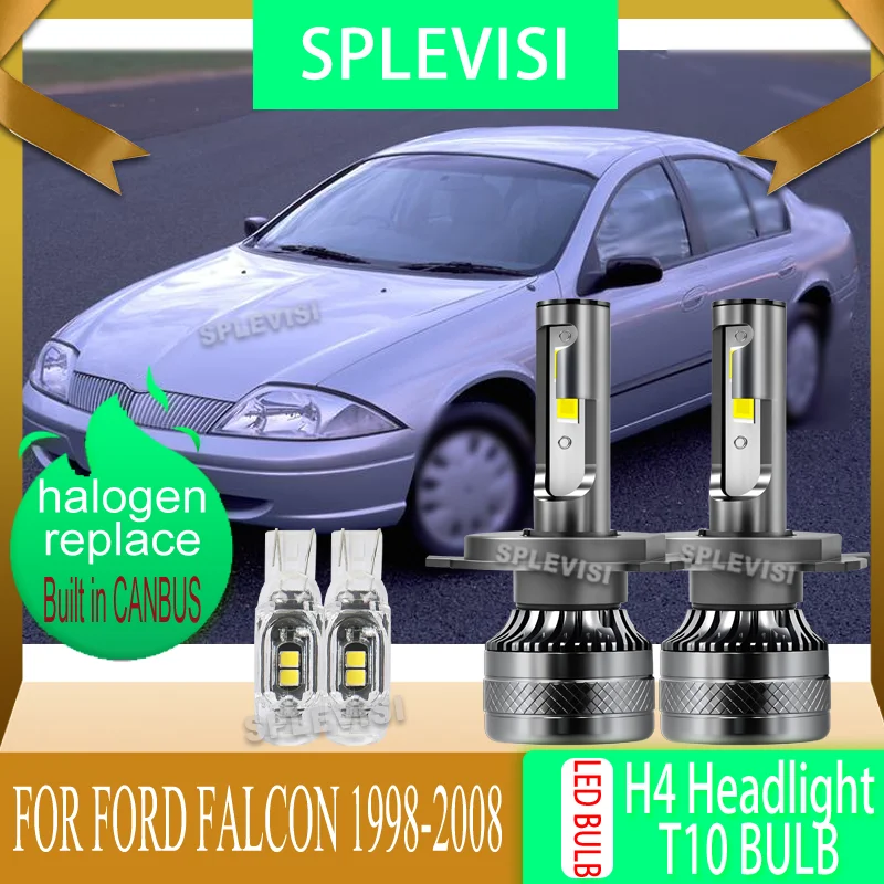 

H4 LEDs Built-in Resistor & Fan 500% Increased Lumen Over Halogen For Ford Falcon 1998 1999 2000 2001 2002 2003 2004 2005-2008