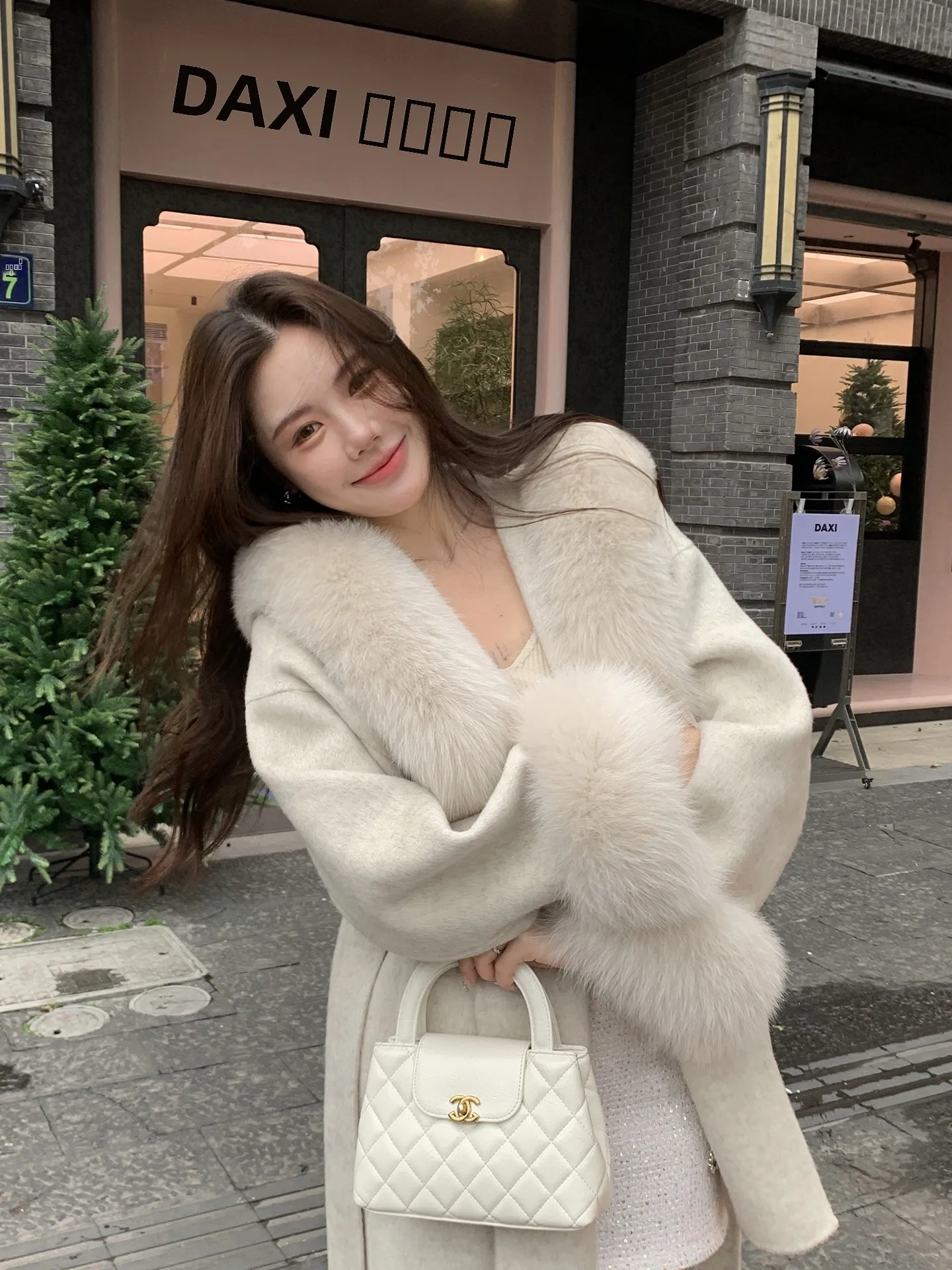 

TanJa Limited Tonga Double-Faced Woolen Coat Fur Collar Hooded Women's Outerwear Winter New Arrival Faion Commute Sle
