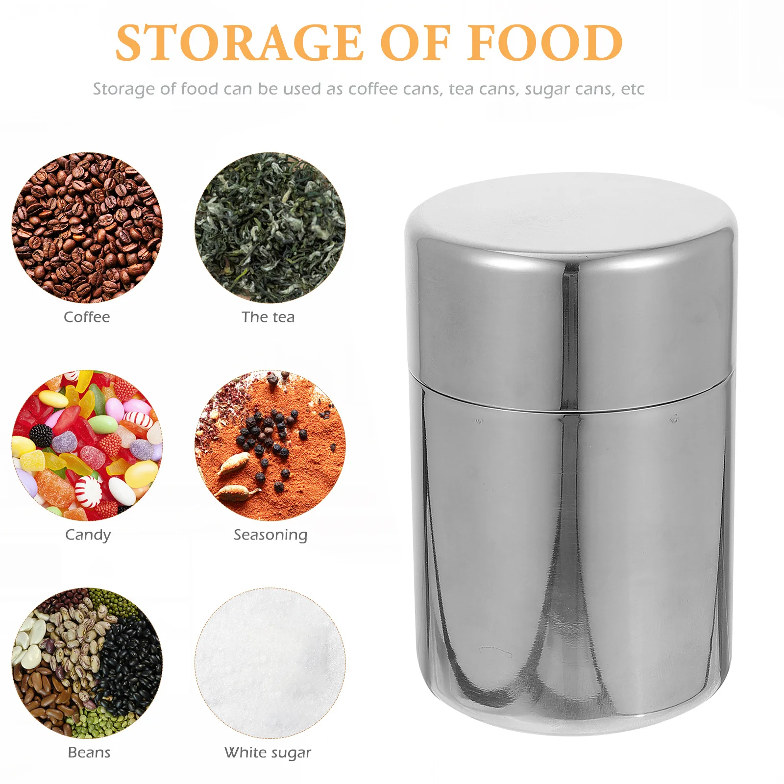 

1Pcs Stainless Steel Tea Storage Cans Airtight Containers Multi-Functional Easy Practical Scented Tea Boxes