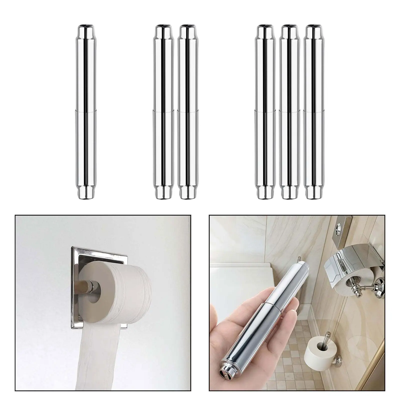 

Toilet Paper Holder Insert Replacement Rod Toilet Paper Roll Holder Roller Spindle Adjustable Sturdy Utility Easy to Install
