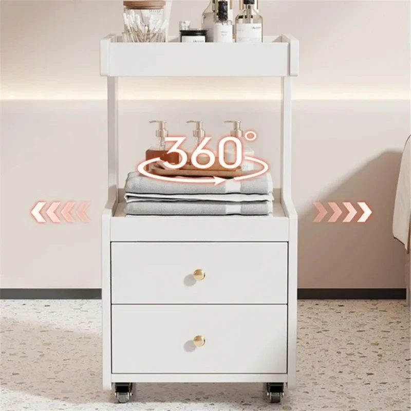 & Light Luxury Salon Trolleys Commercial Furniture Modern Beauty Salon Auxiliary Cart High-End Equipment Cosmetics Tool Trolley