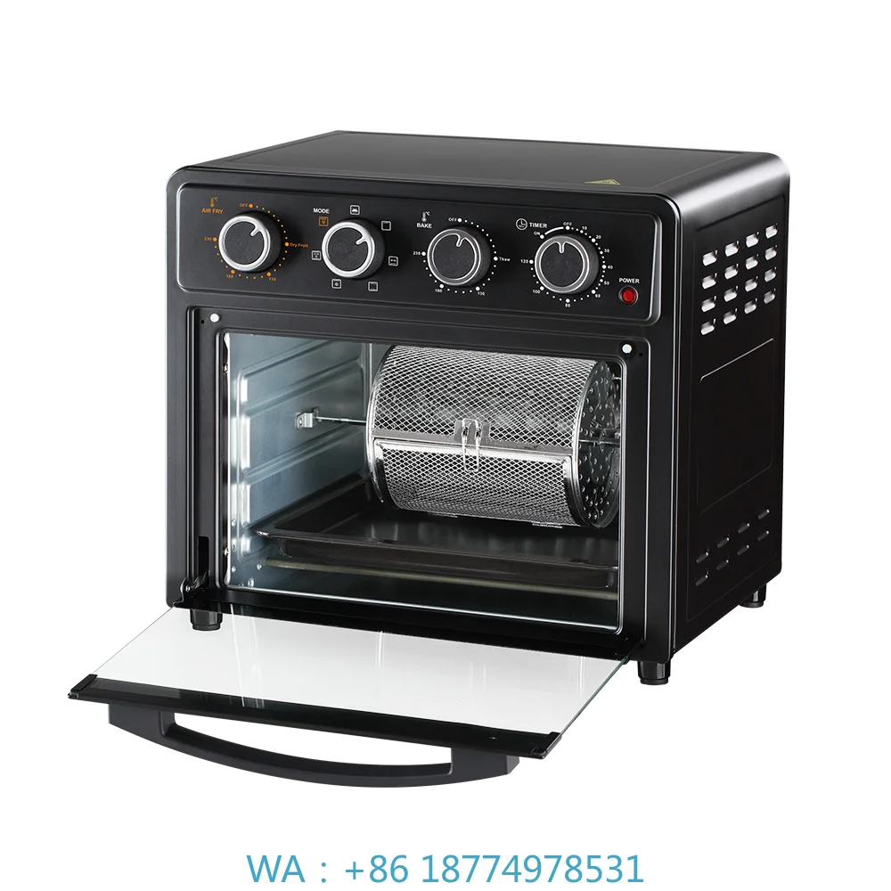 1. 25L Metal Housing Convection Bake Cavity Adjustable Knob Heat Circulation Layout For Countertop Pizza & Pastry Craft
