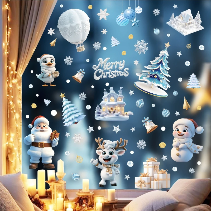 Snowflake Window Decal - Novo Adesivo Estático de Natal para