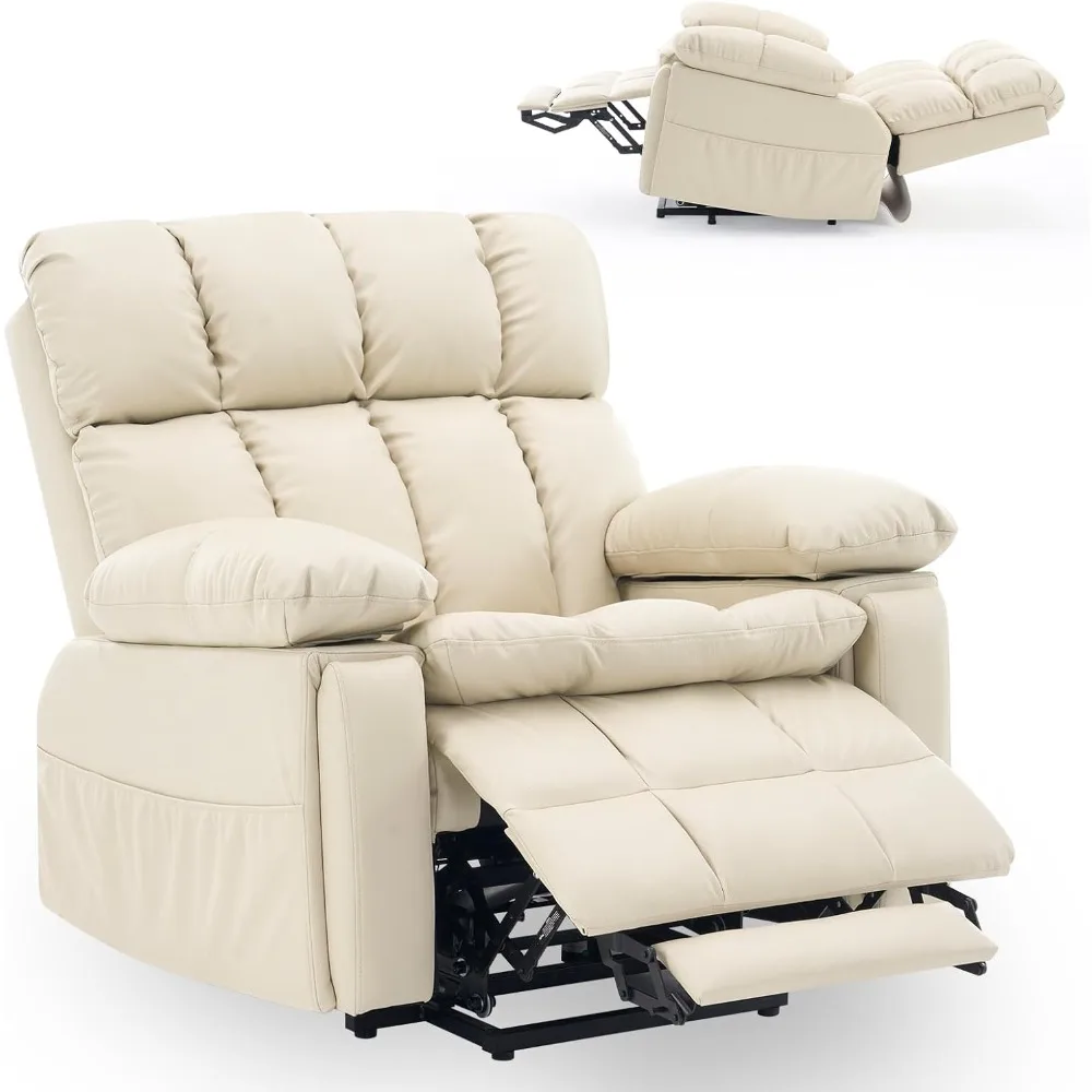 

Big Tall Man Lay Flat Recliner with Massage Heat, Extra Wide Power Lift Recliner Chair for Elderly,Adjustable Headrest,Extended