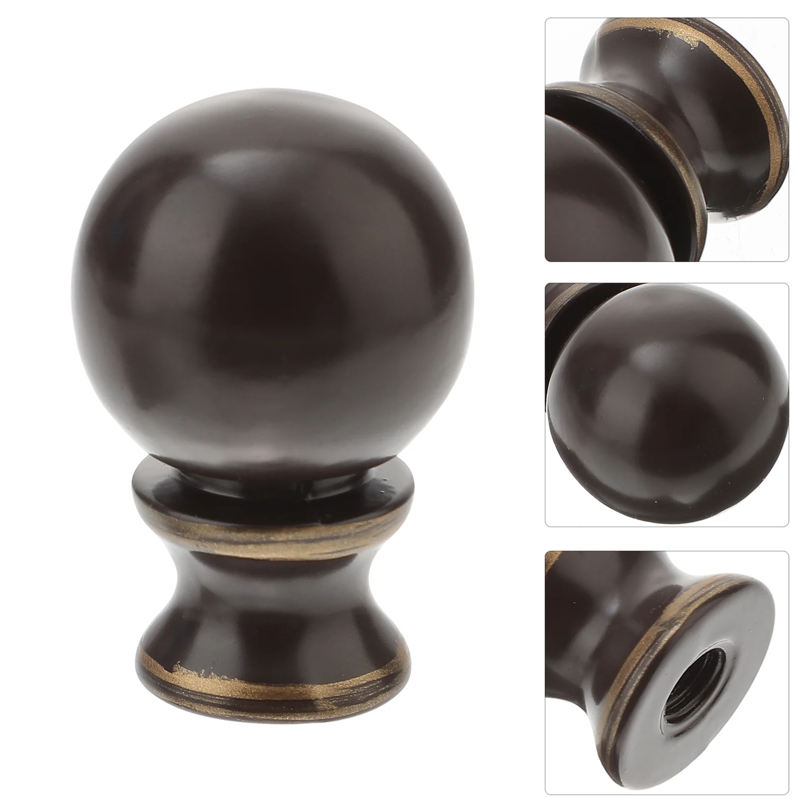 

2 Pcs Lamp Shade Table Decorative Cap Light Finials Golf Caps Knobs Coffee for Lamps