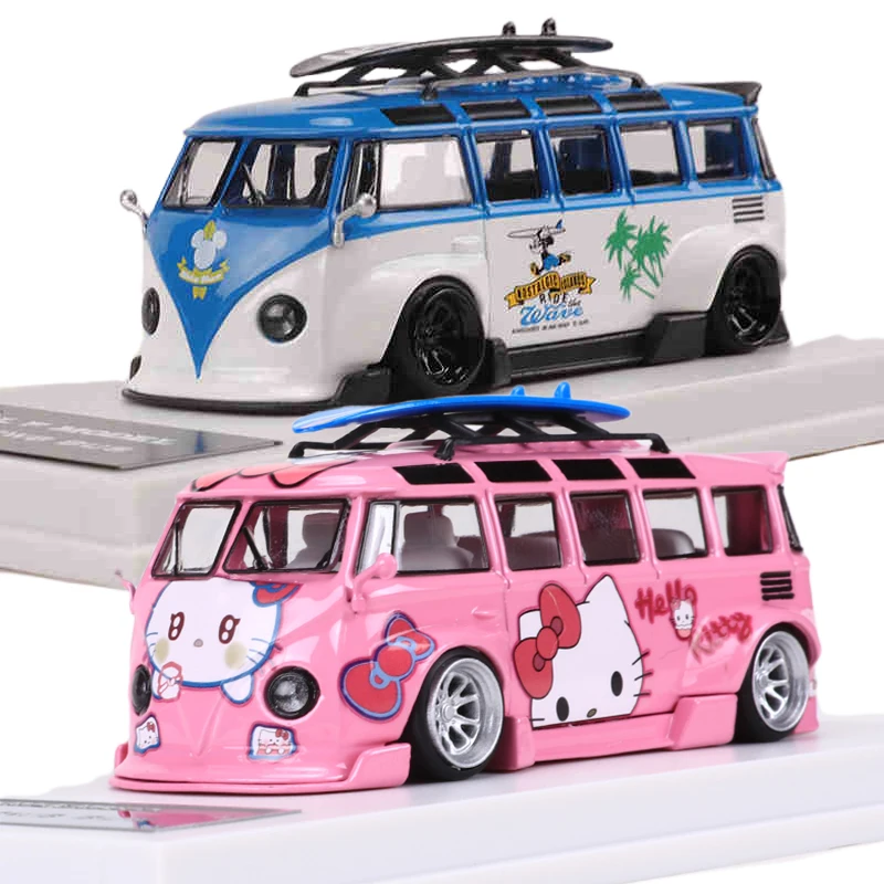 Druckguss Auto Modell 1/64 Maßstab Volkswagen vw t1 rwb Bus Auto Modell Simulation Legierung Volkswagen Bus Fahrzeug Sammlung Ornament