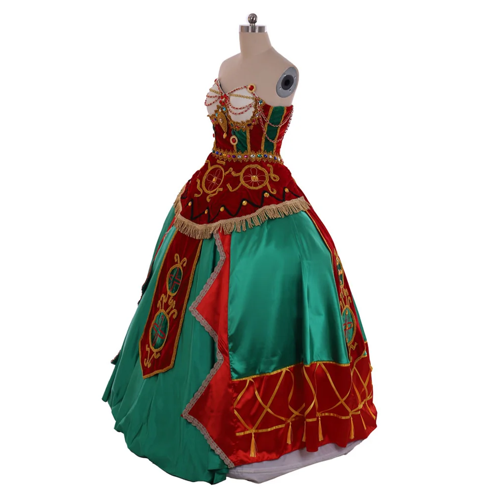 Das Phantom der Oper Christine Daae Cosplay Kostüm Sexy schulterfreie Kleider Bühnenauftritt Ballkleid