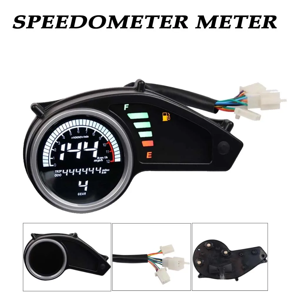 For Honda Offroad XR150 XR-150L XL150 CG150 GY200 Motorcycle Tachometer LCD Digital Odometer Speedometer Meter With Gear Display