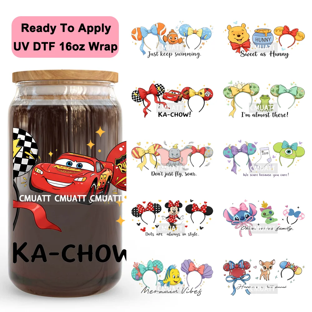 

Movie Characters Girly Cartoon Friends UV DTF Stickers Ready To Apply Cup Wrap High Quality Prints For 16OZ Libbey Can Glass