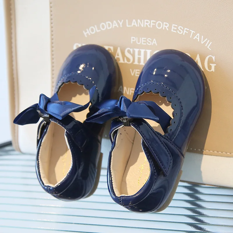 

Fashion Princess Shoes Children Flat Leather Shoes Candy Color Girls Party Dress Versatile Shoes Kids Toddler Baby Simple Style