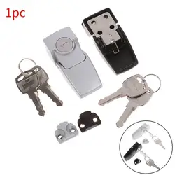 Hot 1set Cabinet Black Coated Metal Hasp Latch DK604 Security Toggle Lock With Two Keys