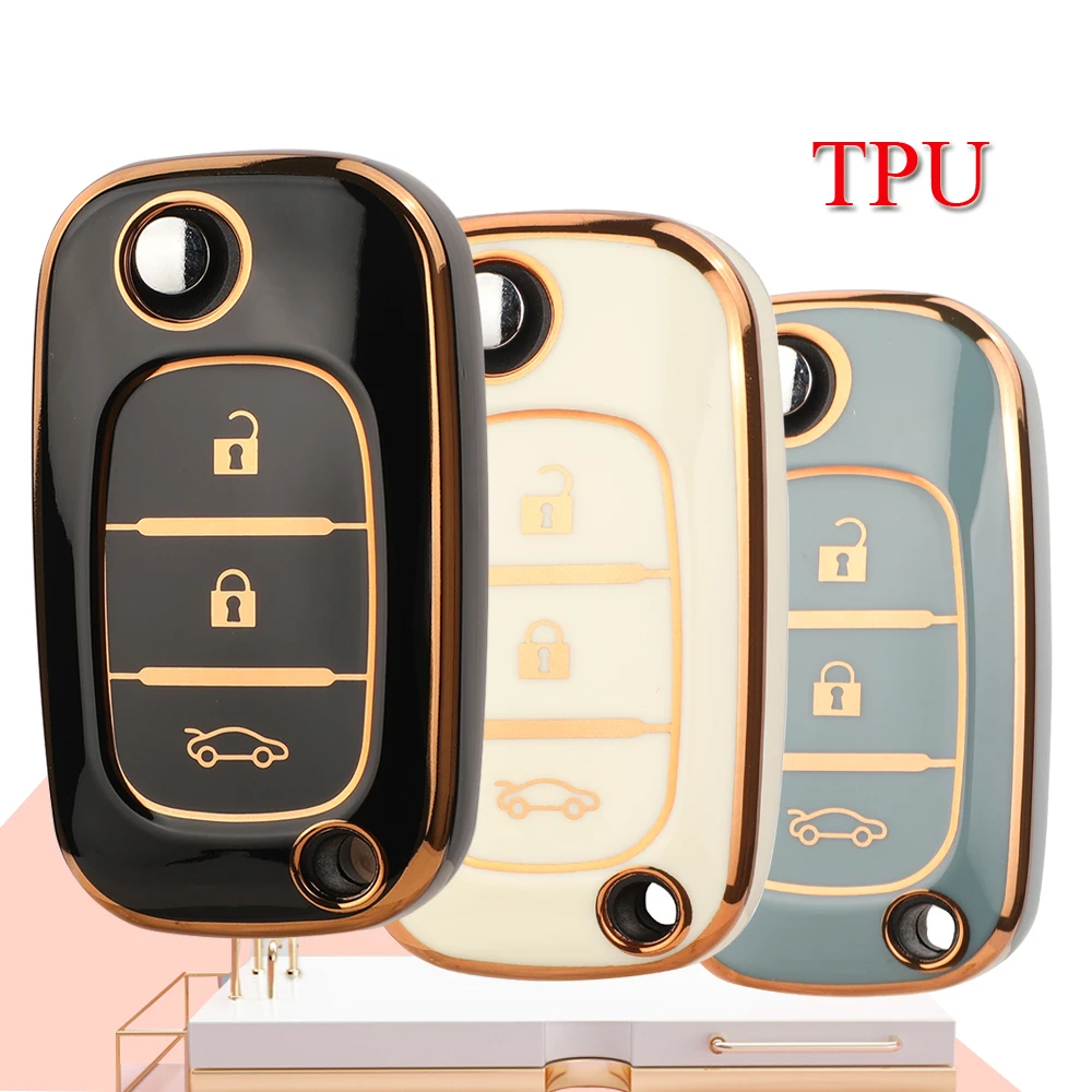 

JYQ TPU Car Key Shell Case For Renault Fluence Clio Megane Kangoo Lacia LADA Largus Kalina Granta Vesta X-Ray Benz Smart Fortwo