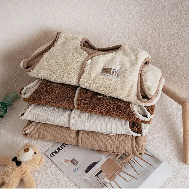 Neue Herbst-Winter-Fleece-Strickjacke Weste für Jungen Mädchen Baby Warme Weste Leichte Kinder Ärmellose Jacke Lässige Innenweste für Kinder – Detail 16